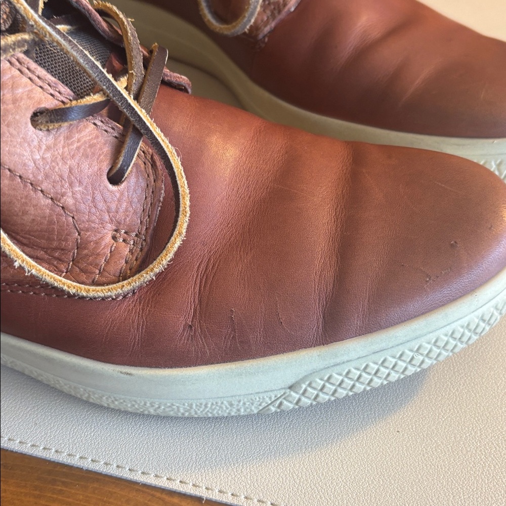 ECCO Men's Tan/Brown Leather Chukka Boots - Picture 7 of 14